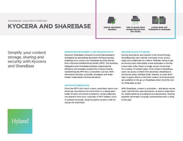 ShareBase, Kyocera, Solution, Software, Document Management, Reliable Copy Products