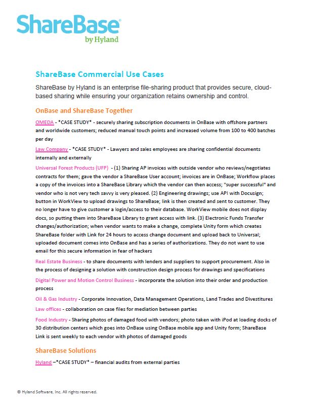 ShareBase, Commercial, Kyocera, Software, Document Management, Reliable Copy Products