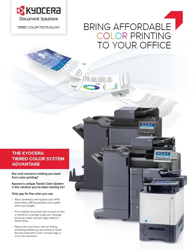 Kyocera, Software, Cost Control And Security, Tiered Color Monitor, Reliable Copy Products