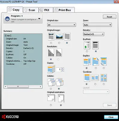 Program Function, Kyocera, Environment, Reliable Copy Products
